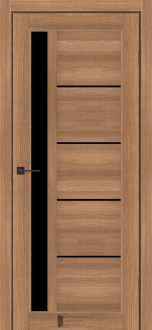 Міжкімнатні двері KFD Гранд 900 мм NEW Альба Мірта (PVC) скло Чорне