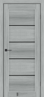 Міжкімнатні двері KFD Вена 400 мм Вільха Норвезька (PVC) скло Чорне