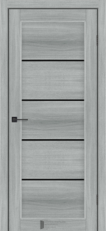 Міжкімнатні двері KFD Liberti Вена Вільха Норвезька 600 мм Скло чорне