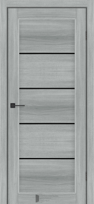 Міжкімнатні двері KFD Вена 800 мм Вільха Норвезька (PVC) скло Чорне
