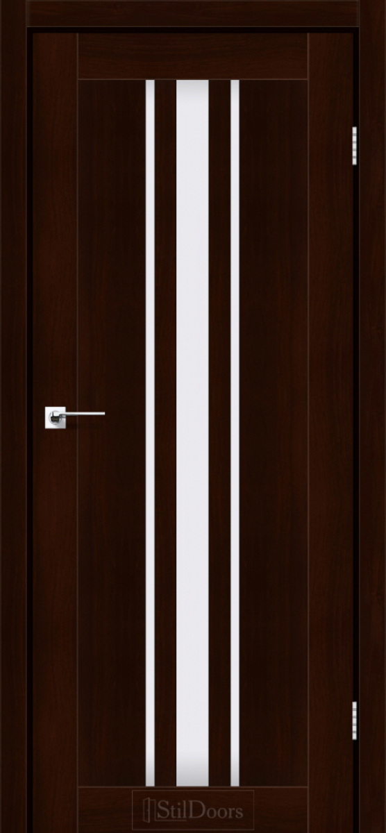 Міжкімнатні двері Stildoors Stil Арізона Каштан скло Сатін 700 мм Стіл
