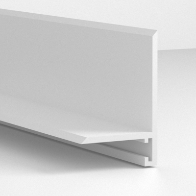 Антиплінтус Scheinen алюмінієвий профіль, фарбований RAL9003 Білий, 15,6х21х2500 мм
