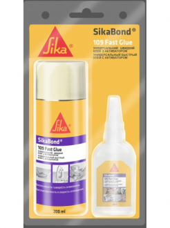 SikaBond-109 Fast Glue Клей цианакрилатний унів. швидкий 2-компонентний (50 г + 200 мл)