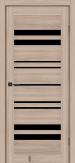 Міжкімнатні двері KFD Sonata Комфорт Шимо Міранті 600 мм Скло чорне