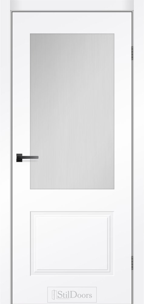 Міжкімнатні двері Stildoors PRESTO Грація Глас 400 Біла емаль Скло Сатин