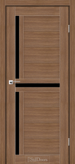 Міжкімнатні двері Stildoors Stil Вест Італійський Горіх скло Чорне 400 мм Стіл