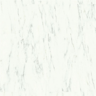 Замкова вінілова підлога Quick-Step Alpha Vinyl Tiles Білий каррарський мармур