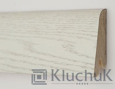 Плінтус дерев'яний Kluchuk Рустик 80 Дуб Арктик, 19х80х2200 мм