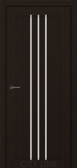 Міжкімнатні двері City Line Express BRAVO 37мм Роккі 800 Венге Класик Екошпон скло сатін