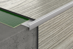 Алюмінієвий профіль для сходів для LVT покриття товщиною 5 мм