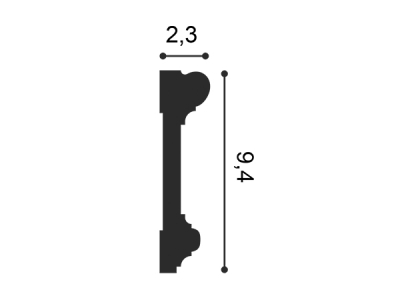 Молдинг Orac Decor DX121-2300 23х94 мм, 2,3 м, дюрополімер