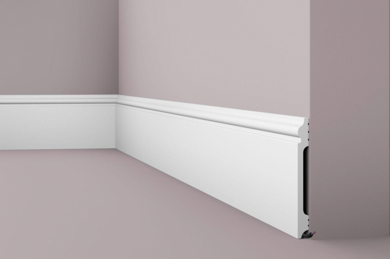 Плінтус NMC дюрополімерний FL17 WallStyl білий 170х18х2000 мм