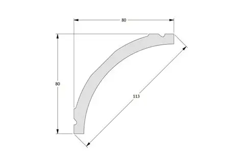 Карниз Orac Decor C240 80х80 мм, 2,0 м, дюрополімер