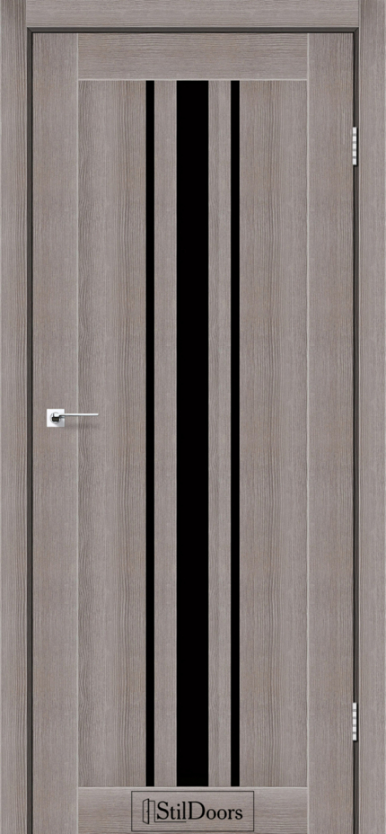 Міжкімнатні двері Stildoors Stil Арізона Трюфель скло Чорне 800 мм Стіл