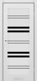 Міжкімнатні двері Stildoors Stil Словенія Сірий мат (ПП) скло Чорне 600 мм Стіл