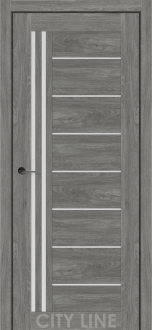 Міжкімнатні двері City Line Express ОSCAR Оптіма Артвуд Грей скло сатін