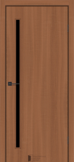 Міжкімнатні двері KFD Shield Лайн Глас-01 Шимо Золотий 700 мм Скло чорне