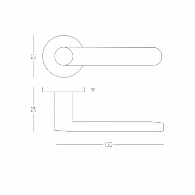 Ручка для дверей на розетці LINDE DIGITAL SLIM A-2019 MC