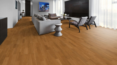 Паркетна дошка KAHRS TRES Oak Pima Variation High gloss lacquer 3-strip