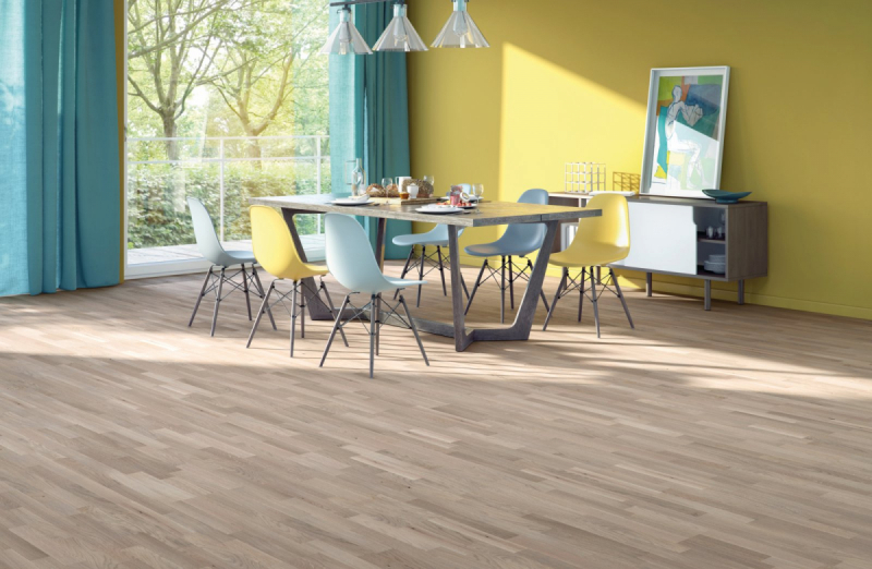 Паркетна дошка Baltic Wood Дуб 3R  SIX_4HER  Smoky &amp; Smoky matt lacq. Brushed COTTAGE