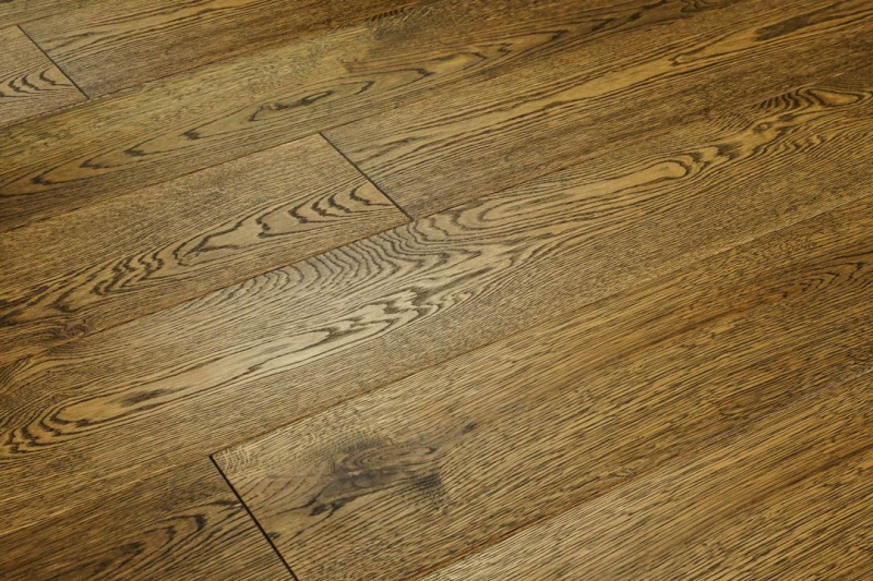 Паркетна дошка Ellwood Herringbone 90 Селект 017 Дуб Горілий 140 мм T&amp;G УФ Олія фаска V4 1-смуговий дизайн