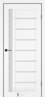 Міжкімнатні двері KFD Sonata Аркадія Сніжний Мат 600 мм Скло сатін