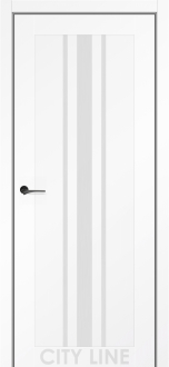 Міжкімнатні двері City Line Express ОSCAR Ардена Білий Діамант скло сатін