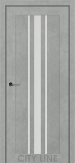 Міжкімнатні двері City Line Express ОSCAR 600 Ардена Бетон Чикаго скло сатін