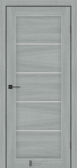 Міжкімнатні двері KFD Вена 400 мм NEW Альба Пепельна (PVC) скло Сатин