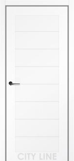 Міжкімнатні двері City Line Express ОSCAR Арнетт Білий Діамант глухе