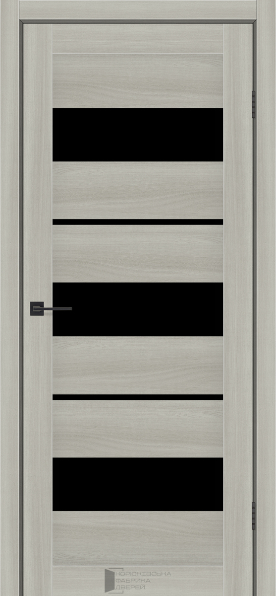 Міжкімнатні двері KFD Sonata Флора Шимо Пекан 900 мм Скло чорне