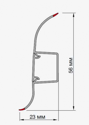 Плінтус Salag SG56 86 Дуб горілий 22х58х2500 мм