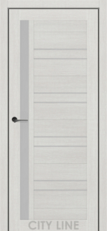 Міжкімнатні двері City Line Express Мілфорд 600 Котон Крем скло сатін
