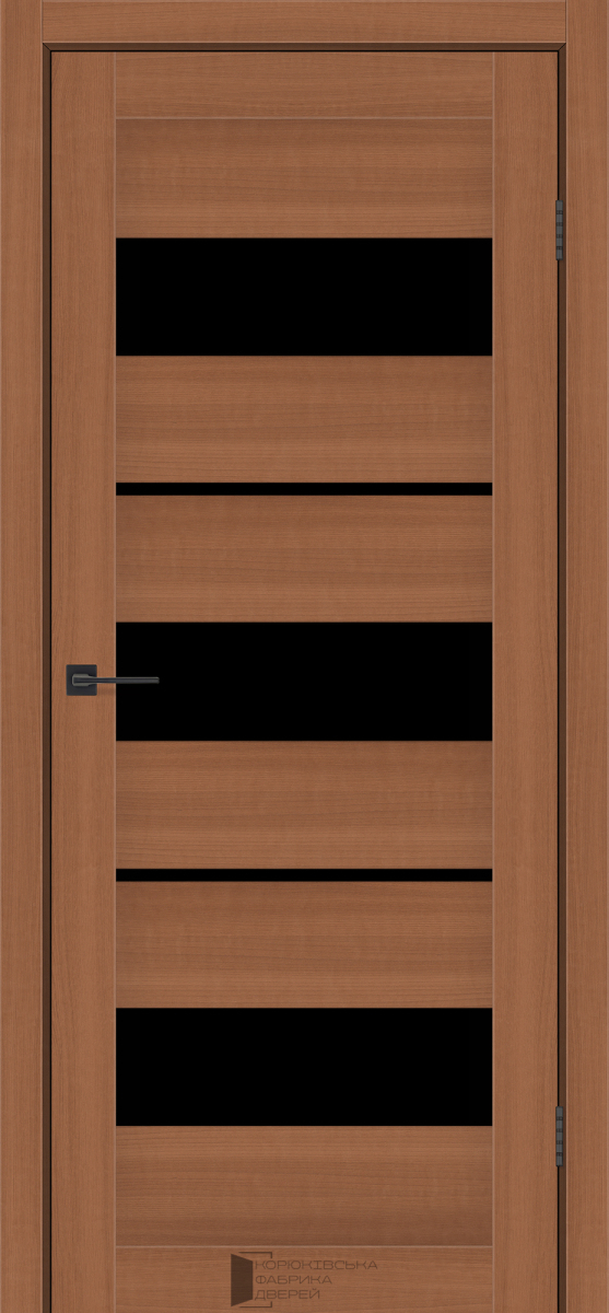 Міжкімнатні двері KFD Sonata Флора Шимо Золотий 600 мм Скло чорне