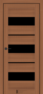 Міжкімнатні двері KFD Sonata Флора Шимо Золотий 800 мм Скло чорне