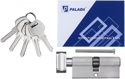 Циліндр Paladii М60 (30T*30) сатін ключ+поворотиник