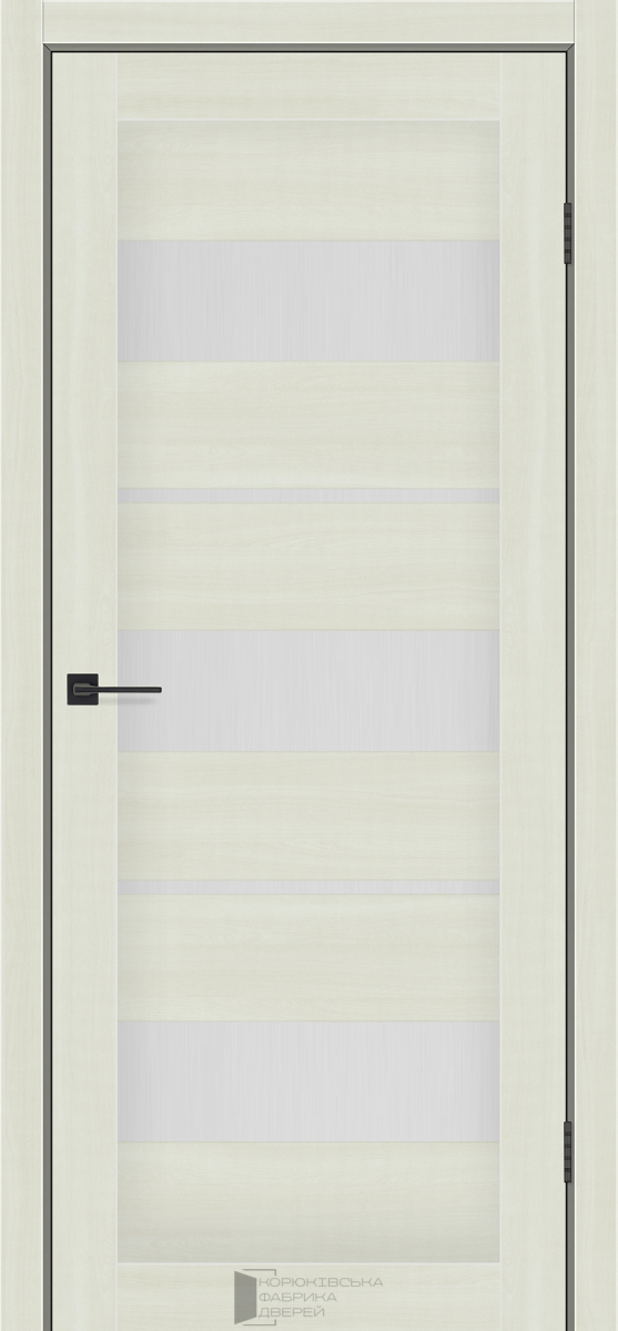 Міжкімнатні двері KFD Sonata Флора Шимо Ваніль 600 мм Скло сатін