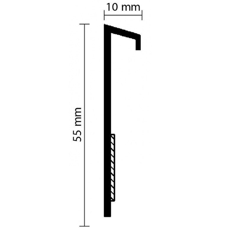 Плінтус для ковроліну Döllken TLE-55-110 Чорний