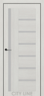 Міжкімнатні двері City Line Express Амадея 600 Котон Крем скло сатін
