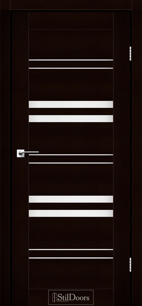 Міжкімнатні двері Stildoors Stil Словенія Венге Преміум скло Сатін 800 мм Стіл