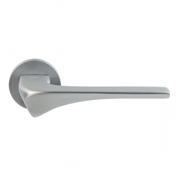Ручка для дверей на розетці LINDE OLA A-2022 SC Сатин хром
