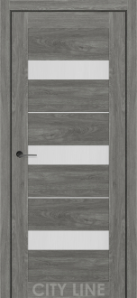 Міжкімнатні двері City Line Express ОSCAR Сорана Артвуд Грей скло сатін