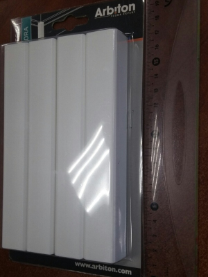 Кутові стовпчики брусок Arbiton для плінтуса Vega/Dora, білий, 23x23x152 мм (брусок)