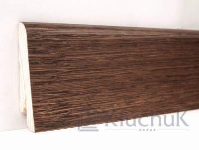 Плінтус дерев'яний Kluchuk Євро Дуб Какао, 18х60х2400 мм