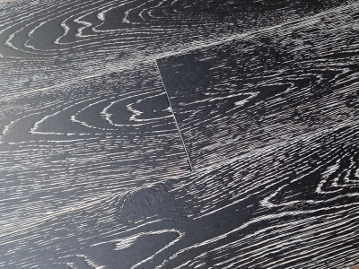 Паркетна дошка Ellwood Натур 056 Дуб Чорне та Біле 140 мм CLICK 5G УФ Олія фаска V4 1-смуговий дизайн