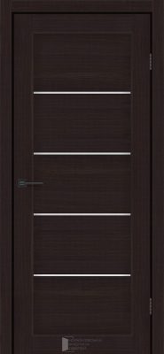 Міжкімнатні двері KFD Вена 800 мм NEW Альба Венге (PVC) скло Сатин