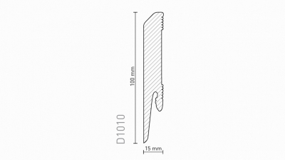 Плинтус Arbiton DORA D1010, белый (15х100х2400 мм)