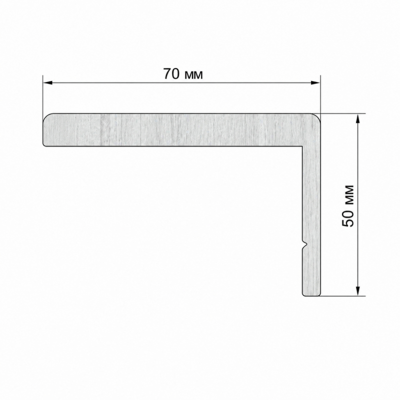 Лиштва Stildoors МДФ ТЕЛЕСКОП 70 мм (крило 50 мм) ПВХ Біле Дерево Stil, DeLuxe