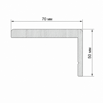 Лиштва телескопічна Stildoors МДФ 70/10/2150 (крило 50 мм) Білий супермат (РР) Simpli-Loft Сімплі Лофт