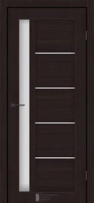 Міжкімнатні двері KFD Гранд 800 мм NEW Альба Венге (PVC) скло Сатин